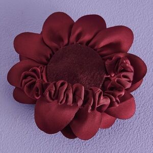 Burgundy Flower Hair Accessory with Dimensional Design, NWT